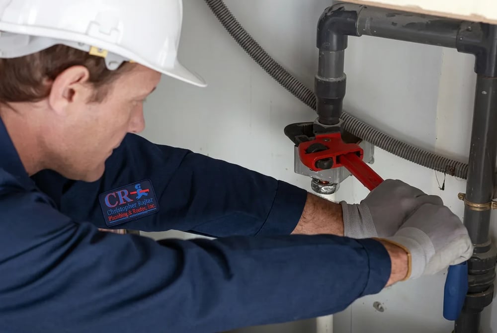 Copper pipe leak repaired and pressure tested inside a home in La Crescenta
